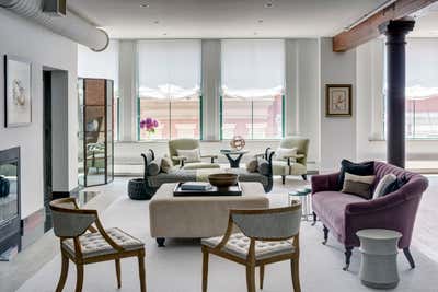  Eclectic Apartment Living Room. Tribeca Grace by Tamara Eaton Design.
