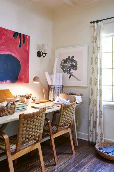 Eclectic Office and Study. Home Again by Ellen Brill - Set Decorator & Interior Designer.