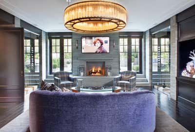  Hollywood Regency Family Home Living Room. Cliffwood by Adam Hunter Inc.