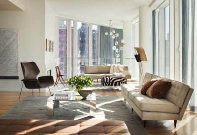  Mid-Century Modern Apartment Living Room. One Jackson Square by Brad Ford ID.