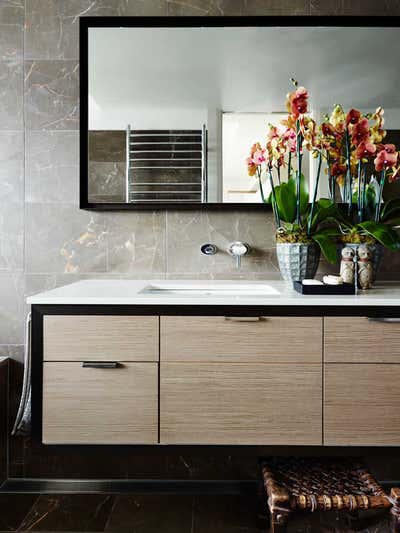  Contemporary Apartment Bathroom. Uptown World by Thomas Hamel & Associates.