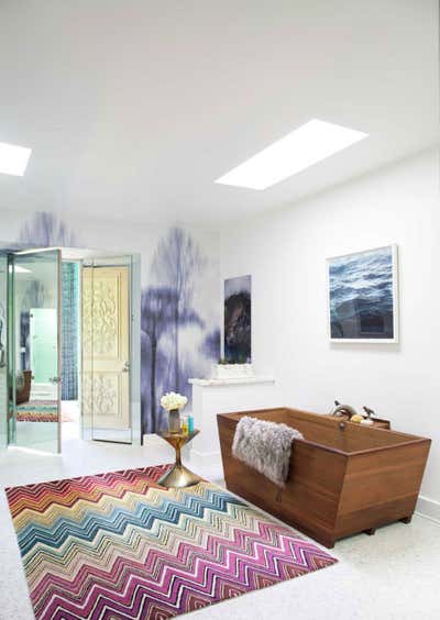  Eclectic Family Home Bathroom. Malibu Ranch by Nickey Kehoe Design.
