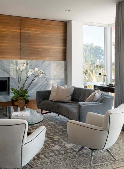  Mid-Century Modern Apartment Living Room. Pacific Heights Residence by Wick Design.
