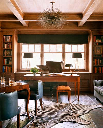  Traditional Family Home Office and Study. Woodside Home by Wick Design.