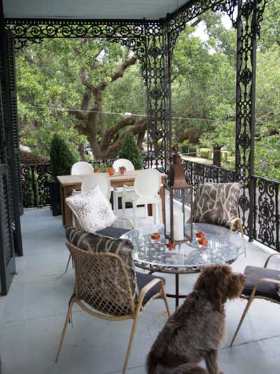  French Family Home Patio and Deck. Pied a Terre by Driscoll Design Group.