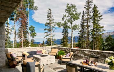  Craftsman Vacation Home Patio and Deck. Mountain Hideaway by Thomas Hamel & Associates.