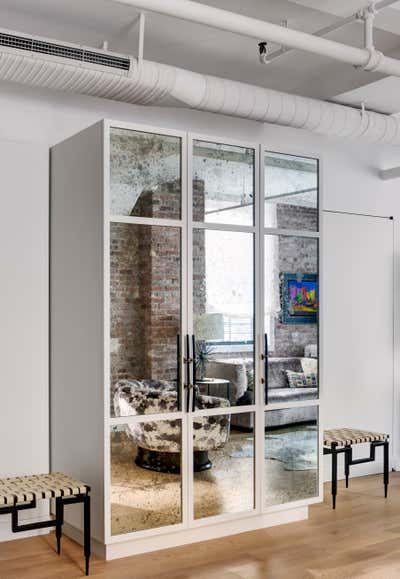 Modern Apartment Storage Room and Closet. The Flat Iron by Tamara Eaton Design.