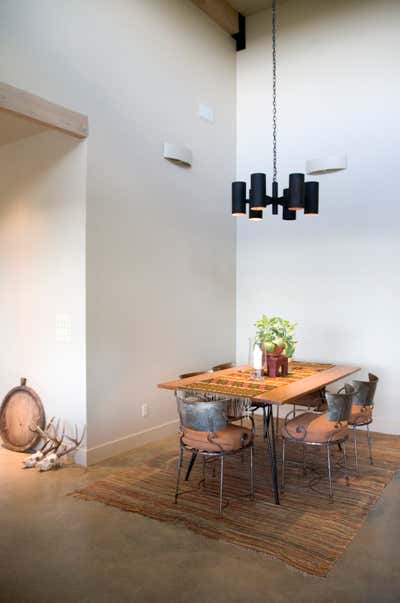  Industrial Dining Room. Hill Country Retreat by Round Table Design, Inc..