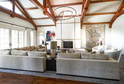  Transitional Country House Living Room. King City Farm by Julie Charbonneau Design.
