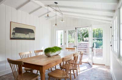  Cottage Family Home Dining Room. Santa Monica Mountains by Nickey Kehoe Design.