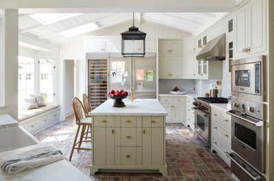  Cottage Family Home Kitchen. Santa Monica Mountains by Nickey Kehoe Design.
