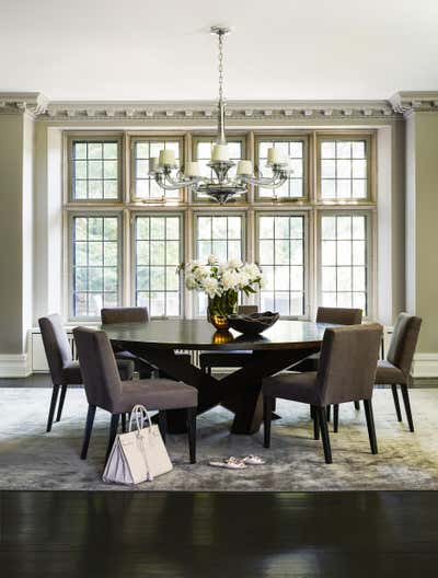  Transitional Family Home Dining Room. Hogg's Hollow  by Julie Charbonneau Design.