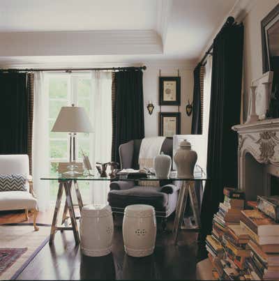 Traditional Bachelor Pad Bedroom. English Bachelor Residence by Mary McDonald.