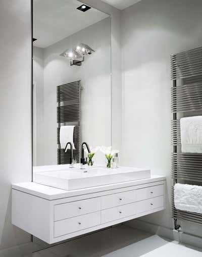  Transitional Family Home Bathroom. Montreal Penthouse by Julie Charbonneau Design.