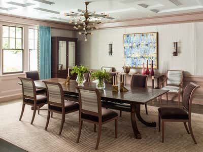  Transitional Family Home Dining Room. Brookline Historic Colonial by Nina Farmer Interiors.