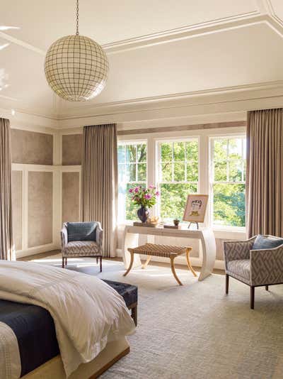  Transitional Family Home Bedroom. Brookline Historic Colonial by Nina Farmer Interiors.