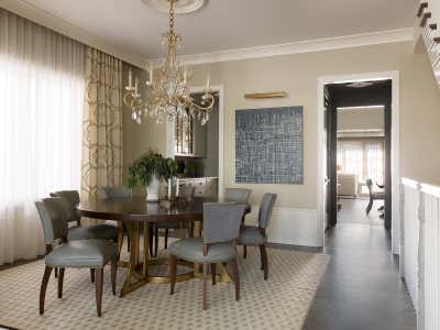  Transitional Family Home Dining Room. Roscoe Village Residence by Steve and Filip Design.
