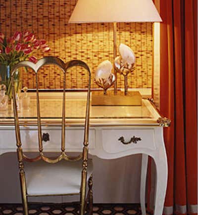 Beach Style Office and Study. NYC Private Residence by Jonathan Adler.
