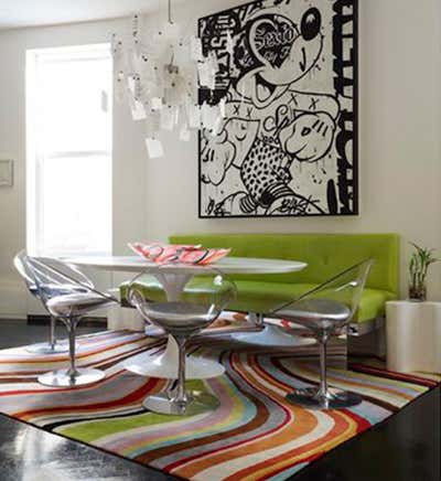  Eclectic Mid-Century Modern Apartment Dining Room. New York Private Residence by Jonathan Adler.