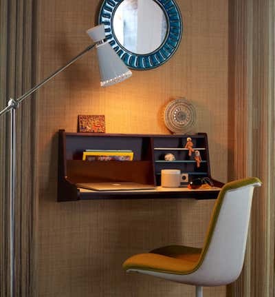  Mid-Century Modern Family Home Office and Study. Shelter Island Private Residence by Jonathan Adler.