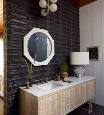  Mid-Century Modern Family Home Bathroom. Shelter Island Private Residence by Jonathan Adler.