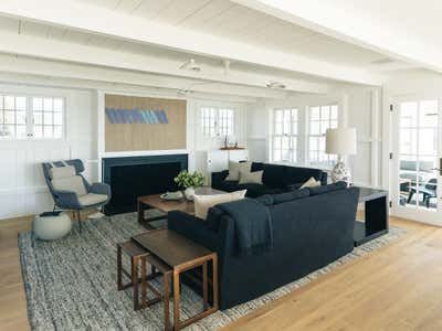  Beach Style Beach House Living Room. Cape Cod Beach House by Heather Wells Inc.