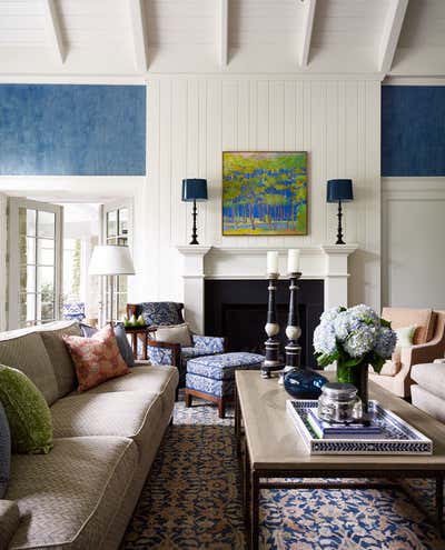  Traditional Preppy Family Home Living Room. Midwest Country Estate by Heather Wells Inc.