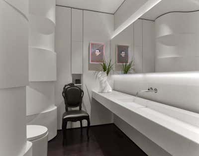  Modern Family Home Bathroom. Aspen Art House by Stone Fox Architects LLP.