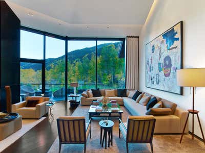  Mid-Century Modern Family Home Living Room. Aspen Art House by Stone Fox Architects LLP.