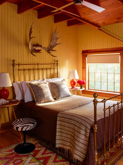  Modern Country Vacation Home Bedroom. Lake House by Heather Wells Inc.