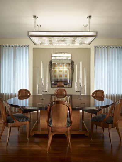  Art Deco Apartment Dining Room. Lake Shore Drive Apartment by Heather Wells Inc.