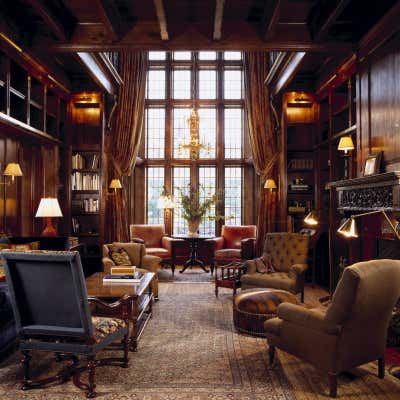  English Country Office and Study. North Shore English Manor by Heather Wells Inc.