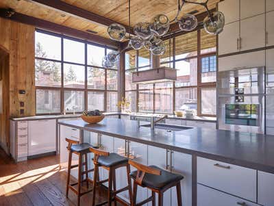  Mid-Century Modern Vacation Home Kitchen. Mountaintop Modern by WRJ Design Associates.