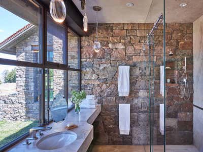  Rustic Vacation Home Bathroom. Mountaintop Modern by WRJ Design Associates.