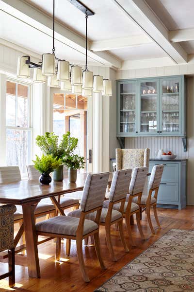  Country Dining Room. Stowe Mountain Home by Heather Wells Inc.