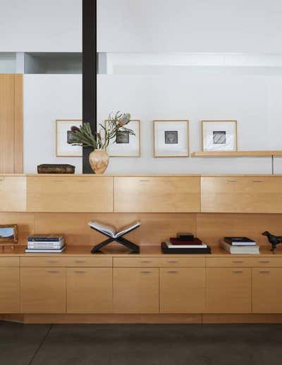 Mid-Century Modern Family Home Storage Room and Closet. An Architectural Masterpiece by WRJ Design Associates.