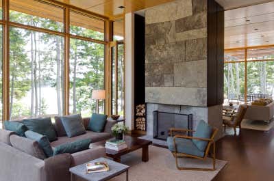  Modern Vacation Home Living Room. Coastal Retreat by Heather Wells Inc.