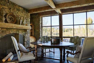  Rustic Family Home Dining Room. Snake River Sanctuary by WRJ Design Associates.