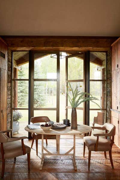  Mid-Century Modern Family Home Dining Room. Snake River Sanctuary by WRJ Design Associates.