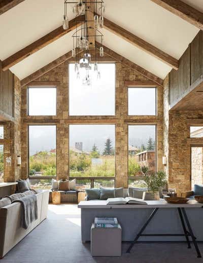  Rustic Family Home Living Room. Nodding to Nature by WRJ Design Associates.