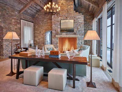  Rustic Vacation Home Living Room. Lone Mountain Hideaway by WRJ Design Associates.