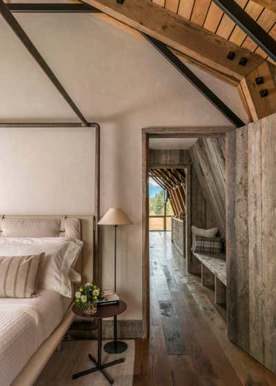  Farmhouse Vacation Home Bedroom. Guest Barn by WRJ Design Associates.
