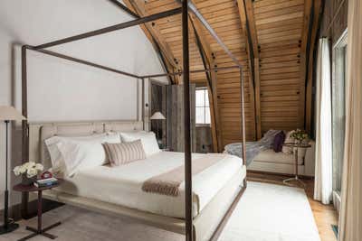  Farmhouse Vacation Home Bedroom. Guest Barn by WRJ Design Associates.