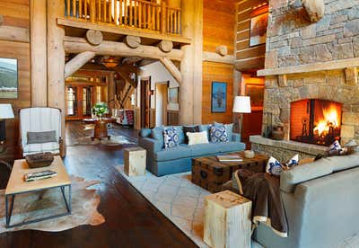  Rustic Entertainment/Cultural Living Room. Snake River Sporting Club by WRJ Design Associates.