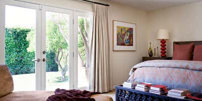  Tropical Family Home Bedroom. Palm Springs by Bradley Bayou.
