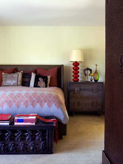  Eclectic Family Home Bedroom. Palm Springs by Bradley Bayou.