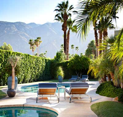 Tropical Patio and Deck. Palm Springs by Bradley Bayou.