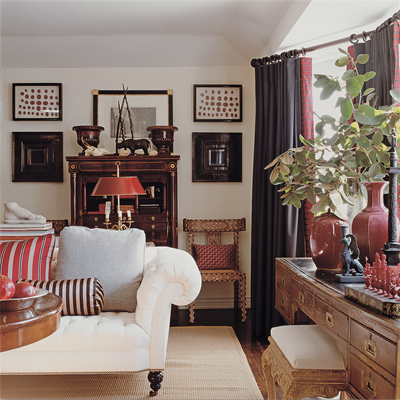  Traditional Bachelor Pad Living Room. English Bachelor Residence by Mary McDonald.