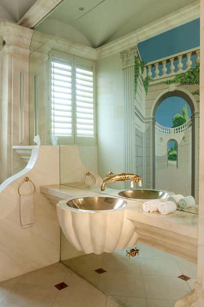  Eclectic Beach House Bathroom. Villa on the Beach by Jerry Jacobs Design.