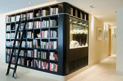 Contemporary Office and Study. Polanco Pied a Terre by Jerry Jacobs Design.